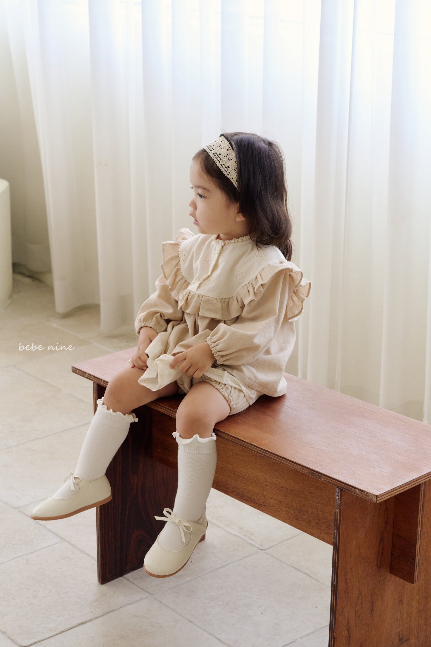韓國童裝 25秋| BN25321 NINE FRILL KNEE SOCKS (SET)