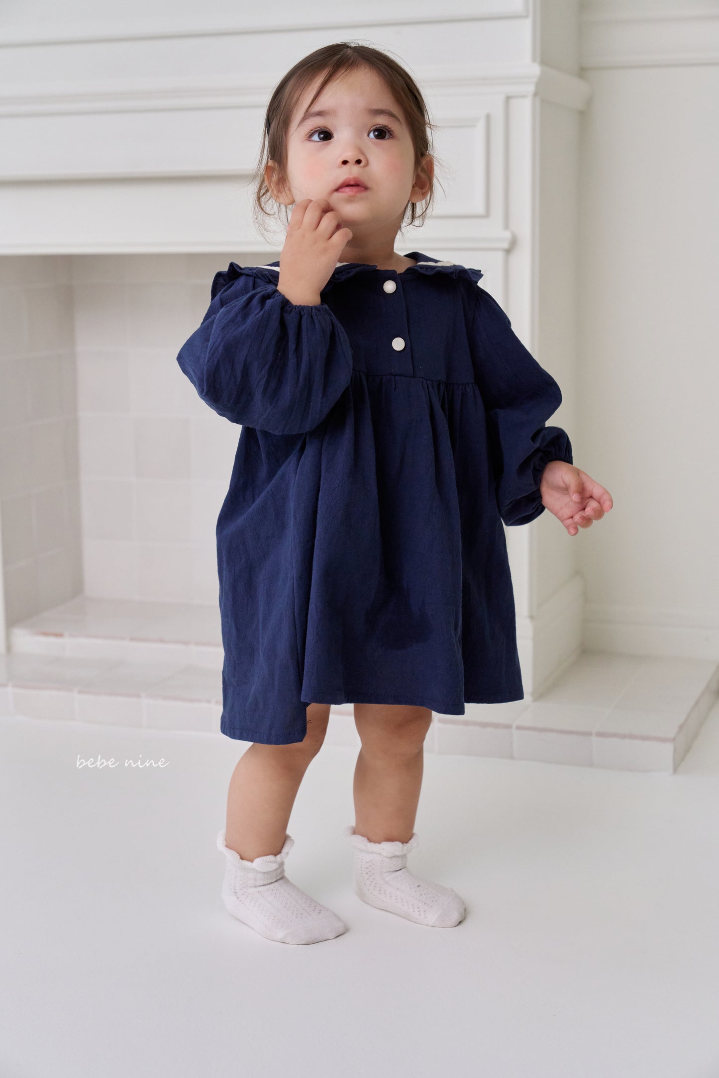韓國童裝 25秋| BN25329 FRILL SAILOR DRESS