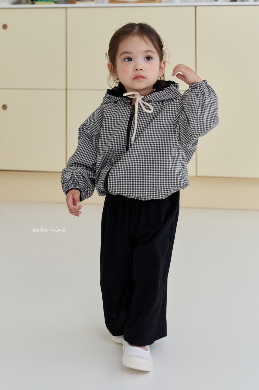 韓國童裝 25秋| BN25362 CHECK REVERSIBLE JUMPER 雙面穿
