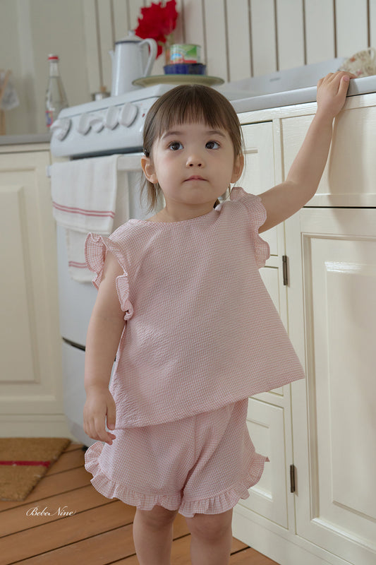 韓國童裝 26夏| BN21 Romantic Ribbon Frill Set 浪漫蝴蝶結荷葉邊套裝