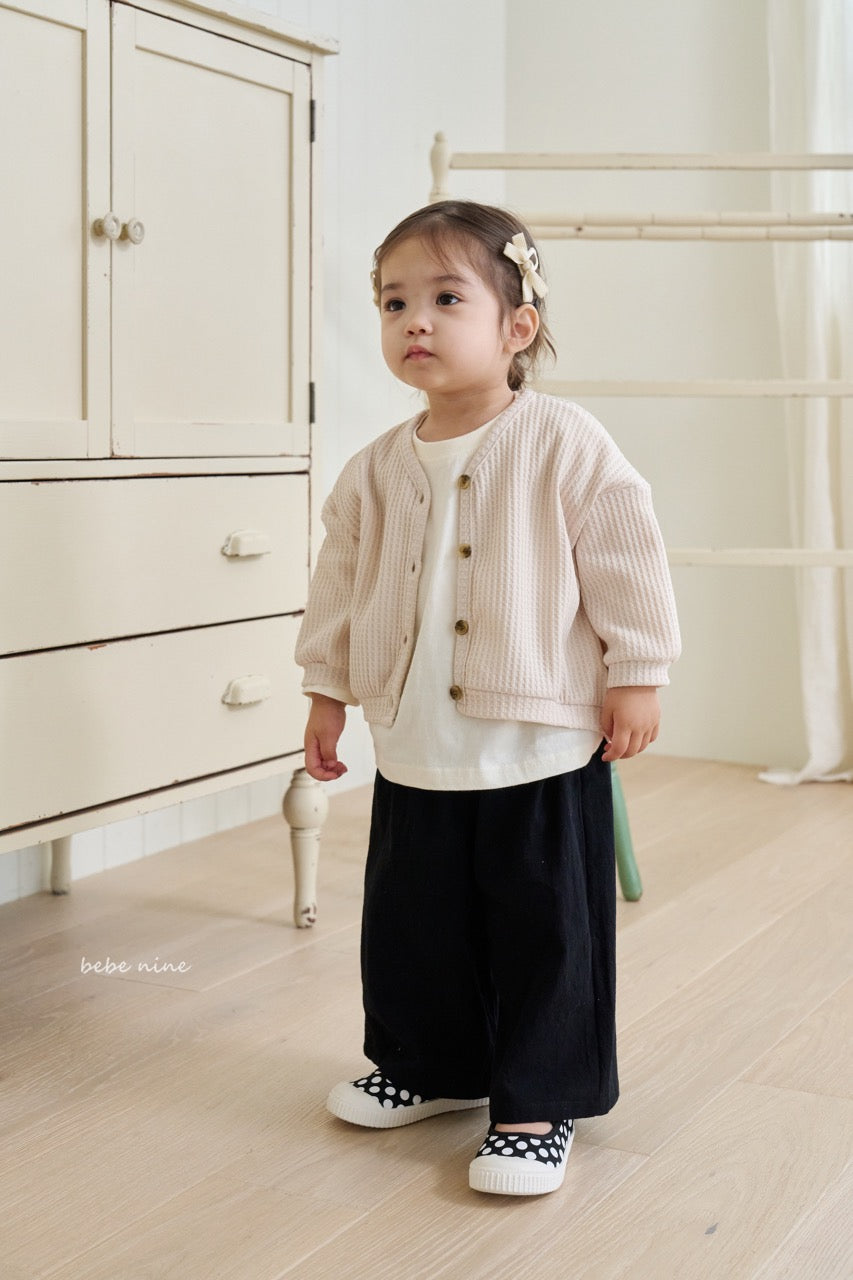 韓國童裝 25秋| BN25366 COCO WAFFLE CARDIGAN