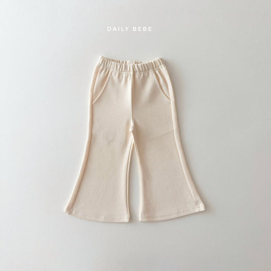 韓國童裝 26春 | DD33 日常微喇叭長褲 (75~140cm)