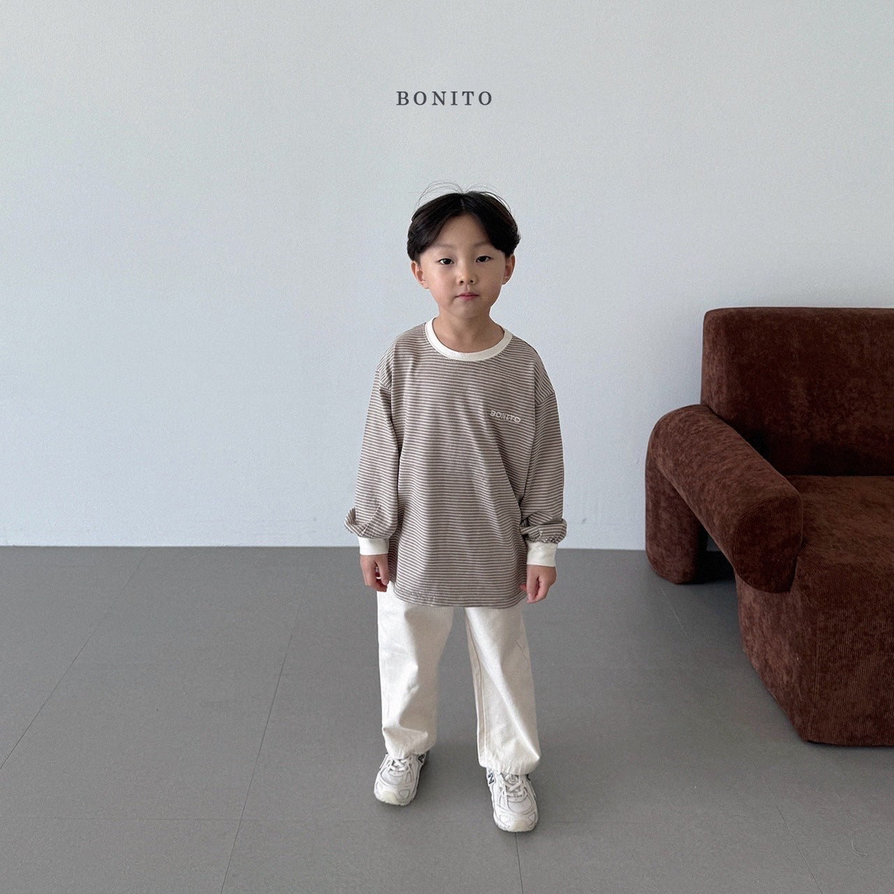 韓國童裝 25秋| BT25324 BONITO STRIPE TEE (70-140CM)