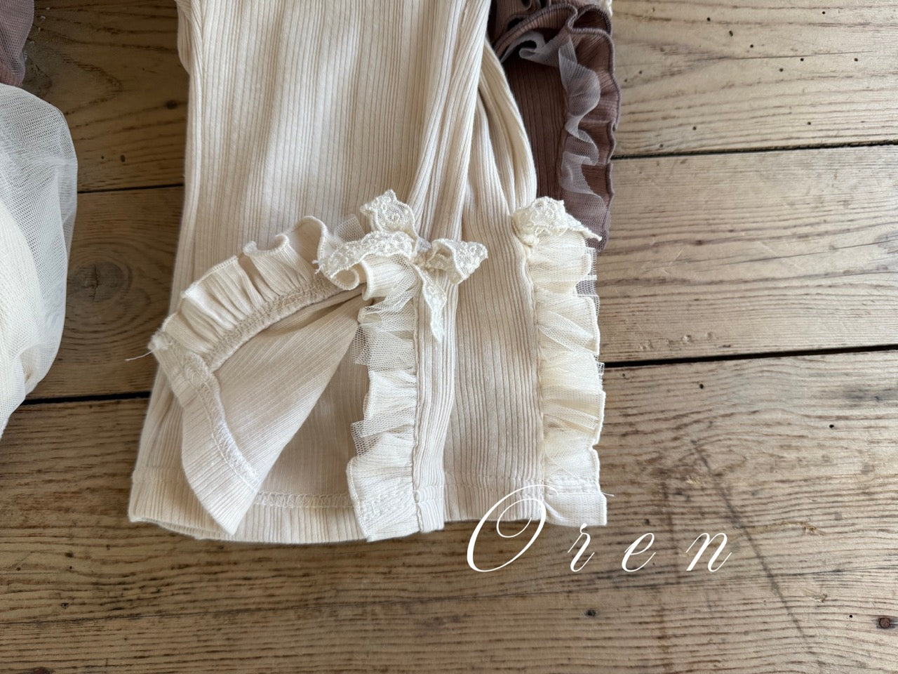 韓國童裝 25秋 | OR25330 puffer lace top/pants/set