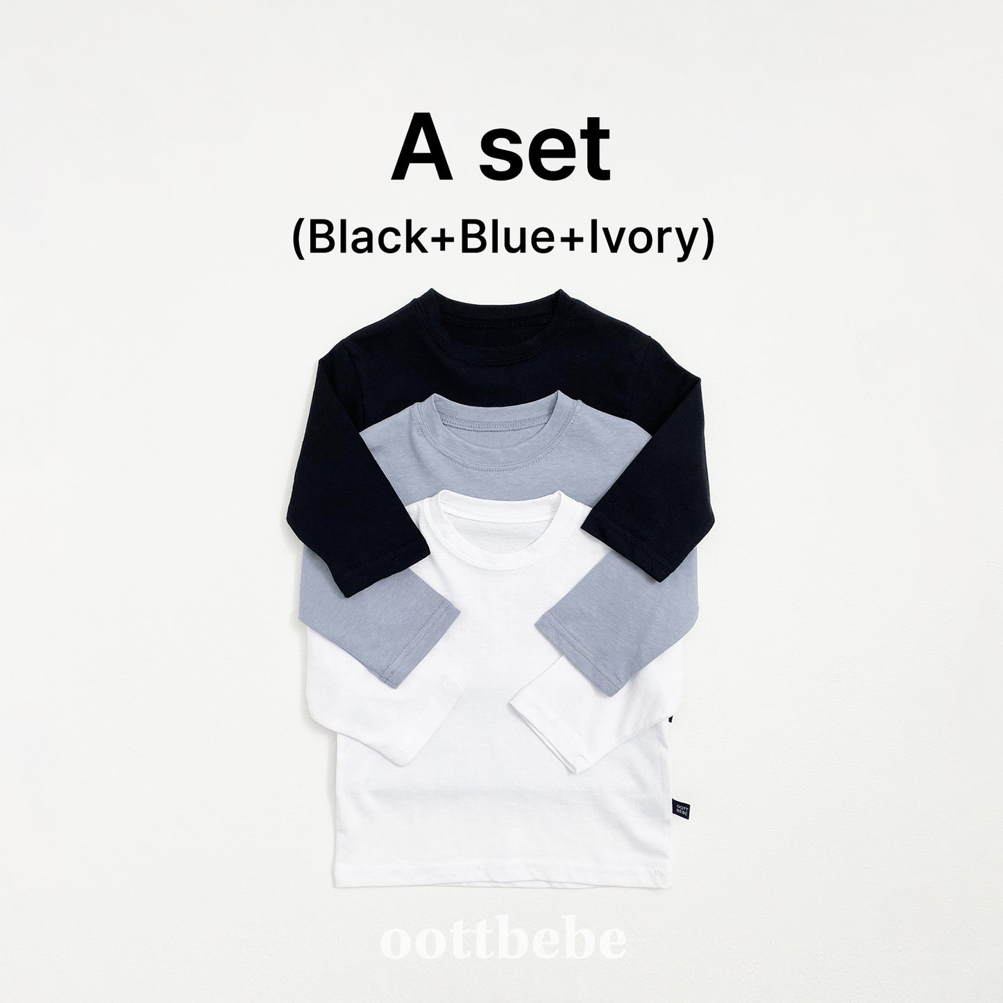 韓國童裝 | OT25368 1+1+1 TEE SET