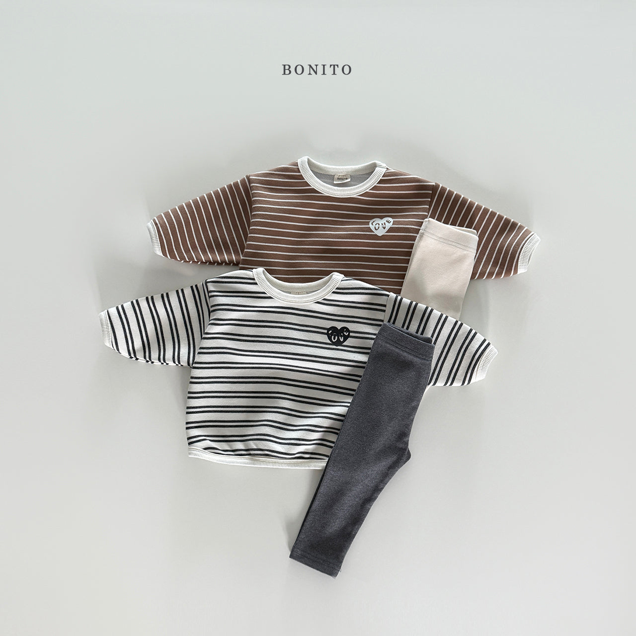 韓國童裝 25秋| BT25308 BEBE) BABY TOP AND BOTTOM SET (60-85cm)