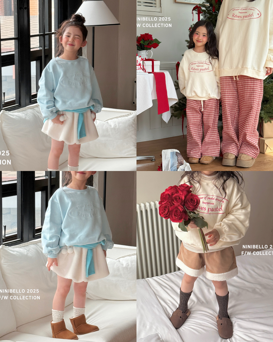 韓國童裝 25秋冬 | NB25411 Pasta MTM 親子裝 (KIDS)