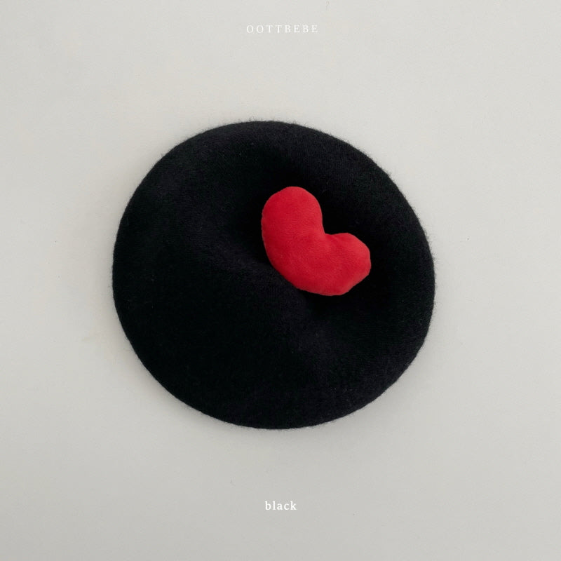 韓國童裝 | OT25375 Heart Beret (Cool Tone)
