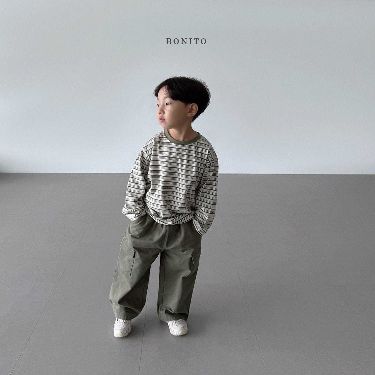 韓國童裝 25秋| BT25321 STRIPE TEE