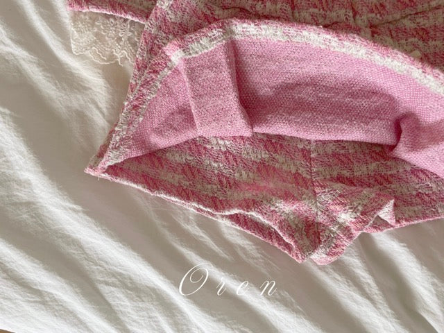 韓國童裝 25秋 | OR25311 Tweed Collection - Girl Top and Bottom Set