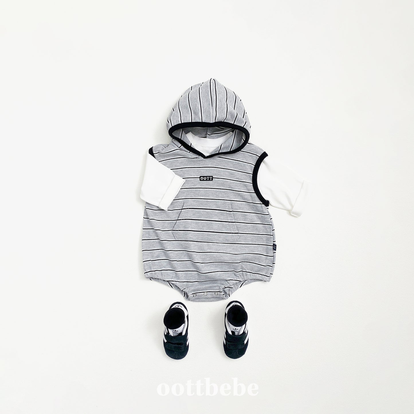 韓國童裝 | OT253567 Hooded Baby Suit