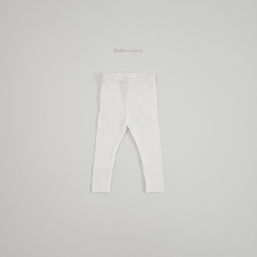 韓國童裝 25秋| BN25354 BASIC RIBBED LEGGINGS