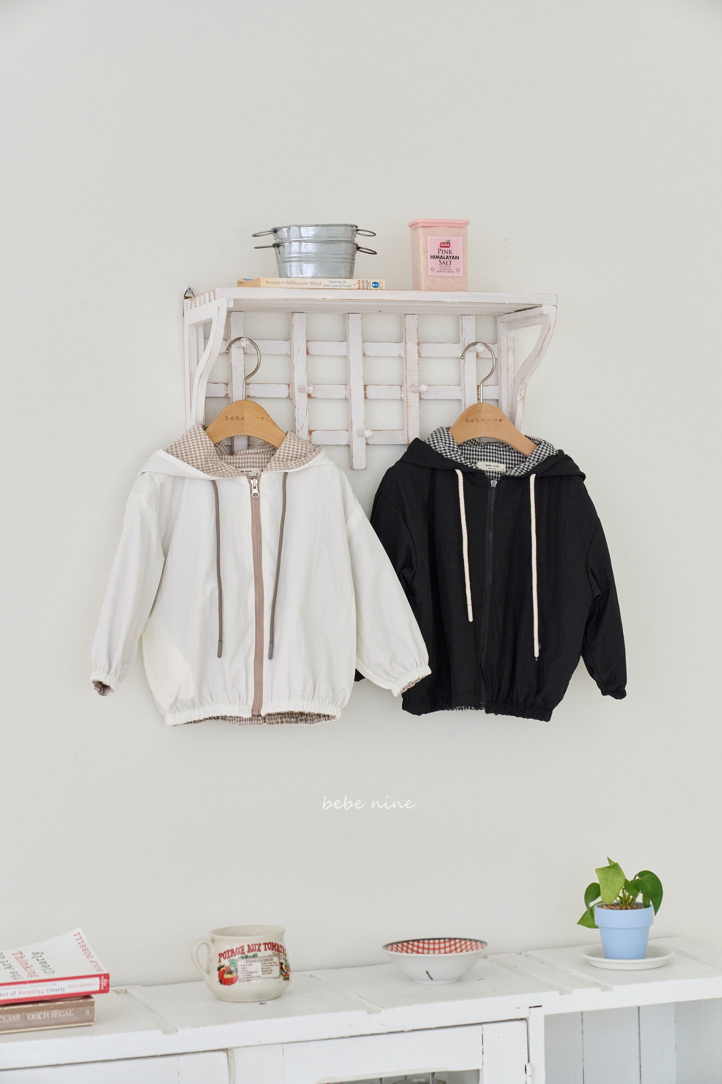 韓國童裝 25秋| BN25362 CHECK REVERSIBLE JUMPER 雙面穿