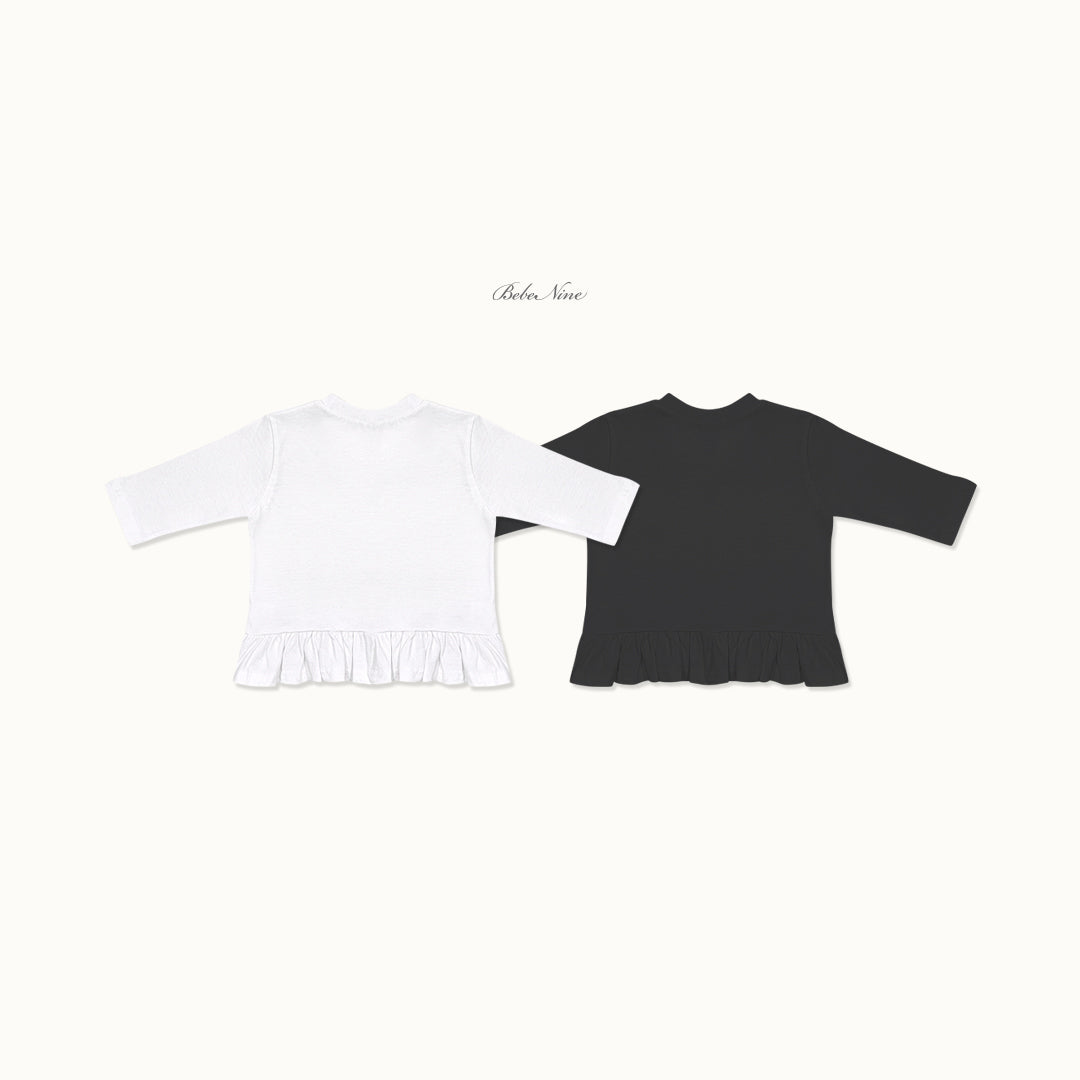 韓國童裝 26秋| BN55 Basic Frill Plain Tee 上衣 (75-115)