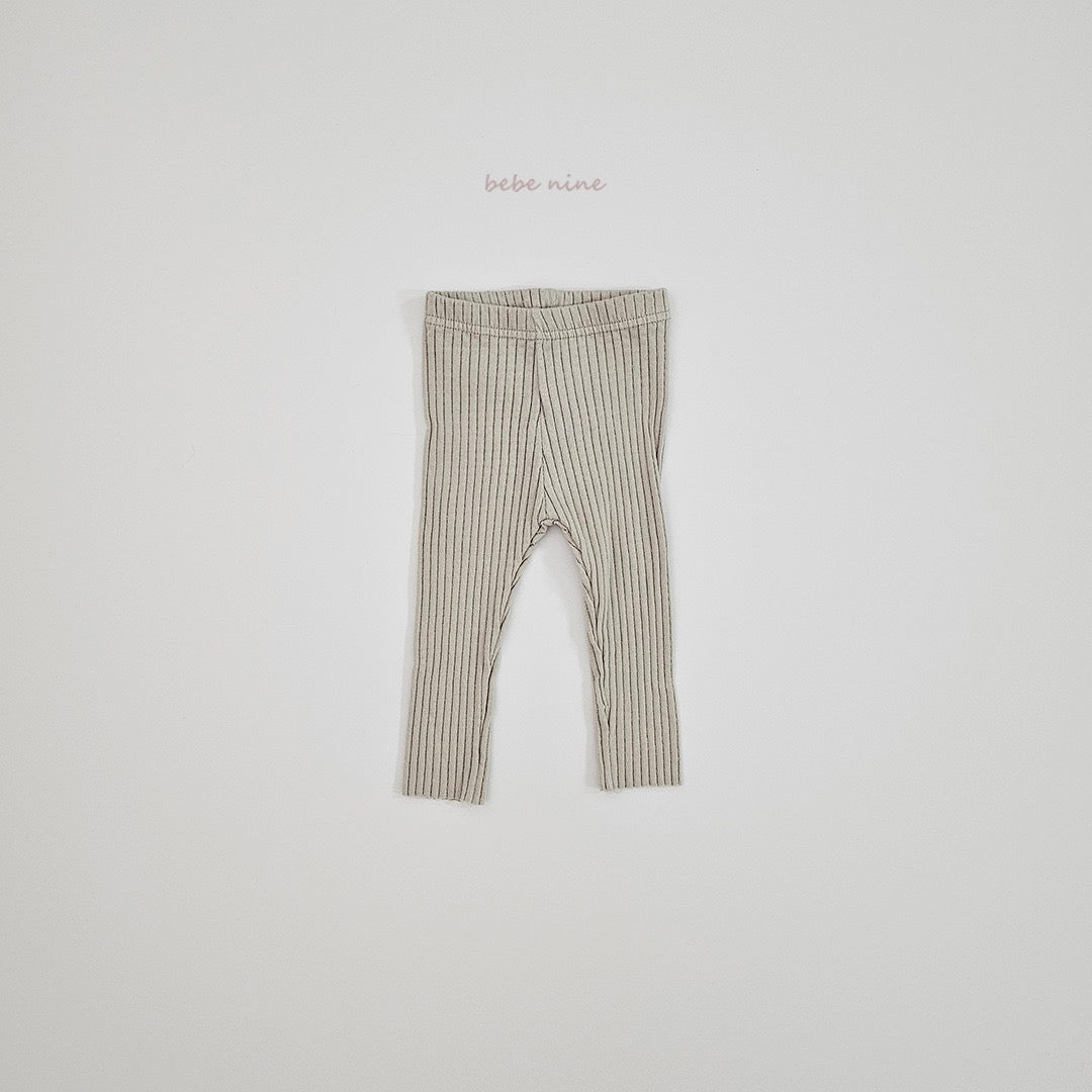 韓國童裝 25秋| BN25354 BASIC RIBBED LEGGINGS