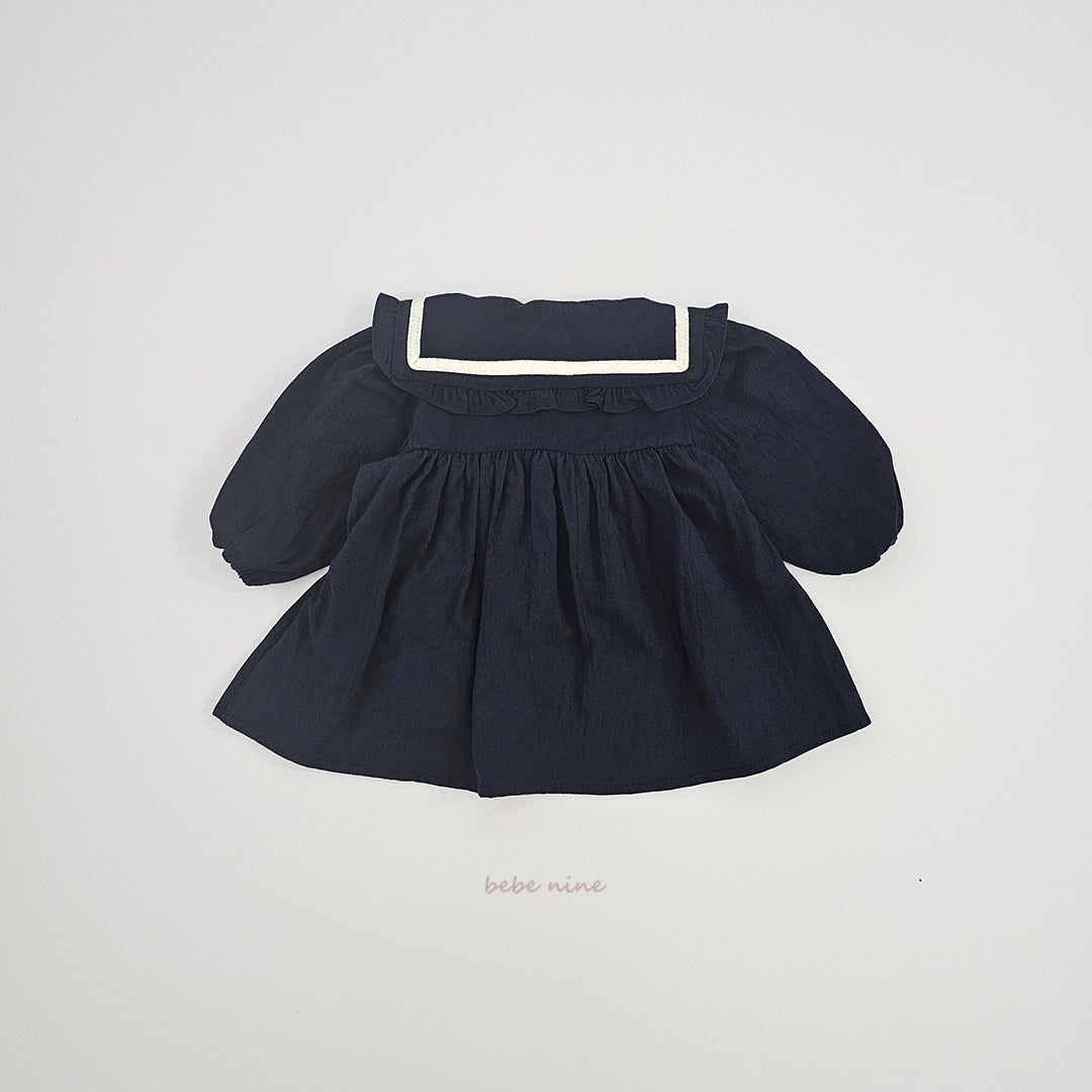 韓國童裝 25秋| BN25329 FRILL SAILOR DRESS