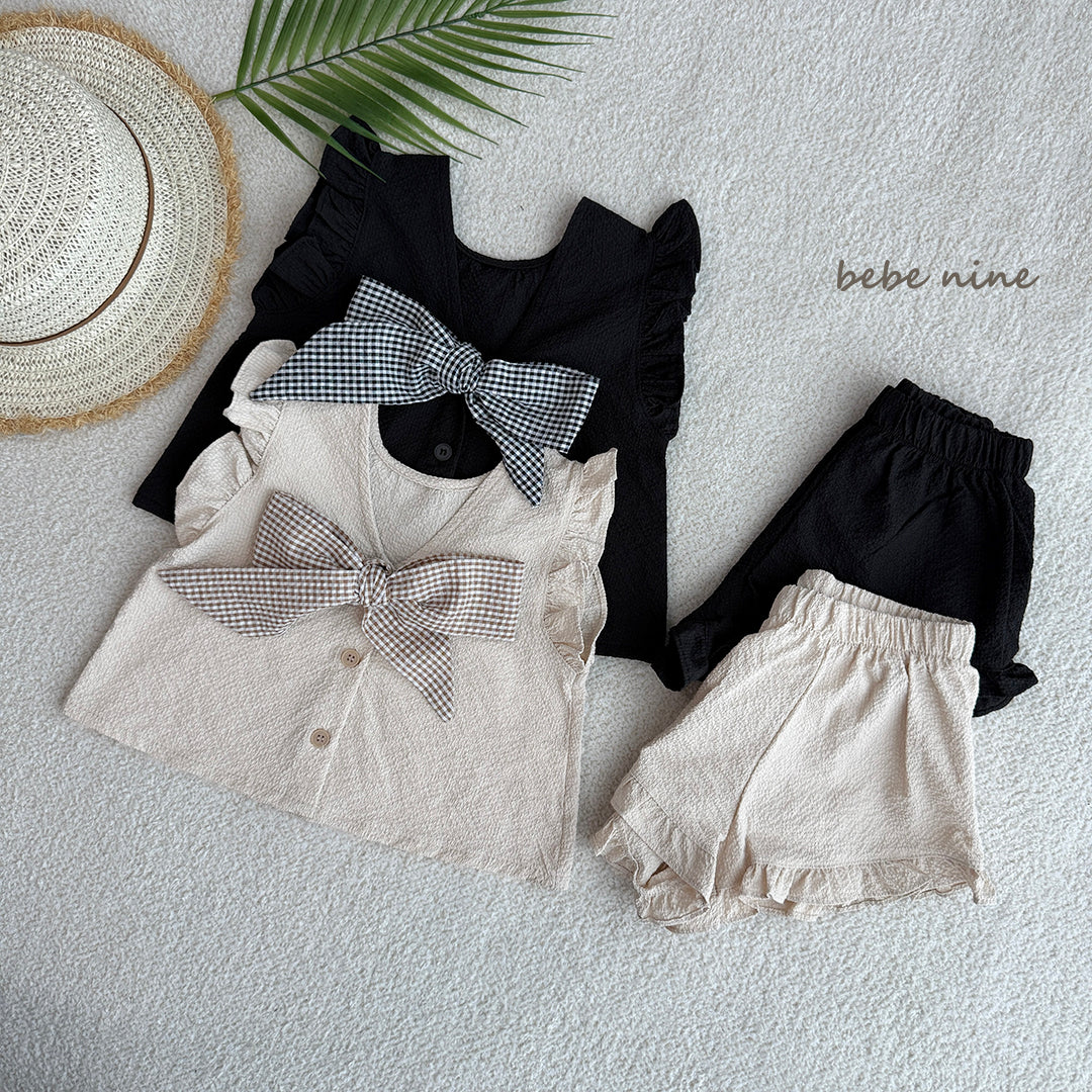 韓國童裝 25夏| BN25250 Lovely Ribbon Frill Set #同品牌4件85折
