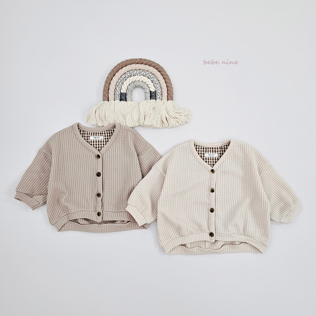 韓國童裝 25秋| BN25366 COCO WAFFLE CARDIGAN