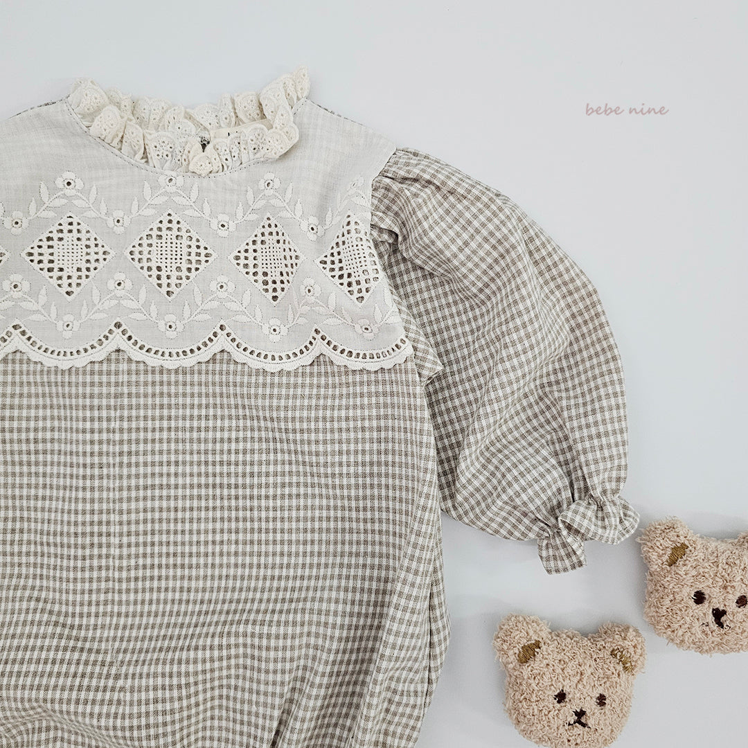 韓國童裝 25秋| BN25305 MONICA CHECK SUIT