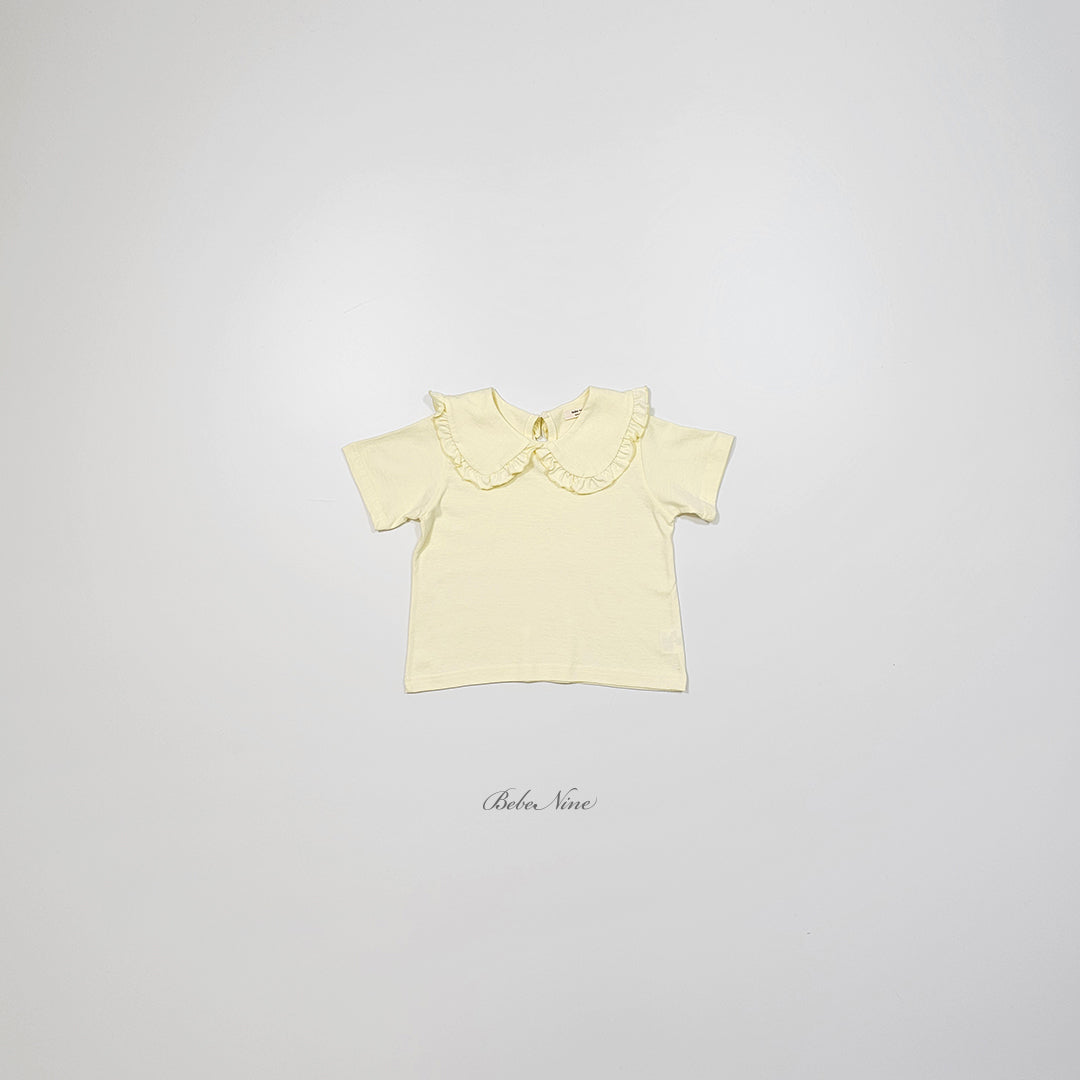 韓國童裝 26夏| BN41 Frill Round Collar Tee 荷葉邊圓領T恤