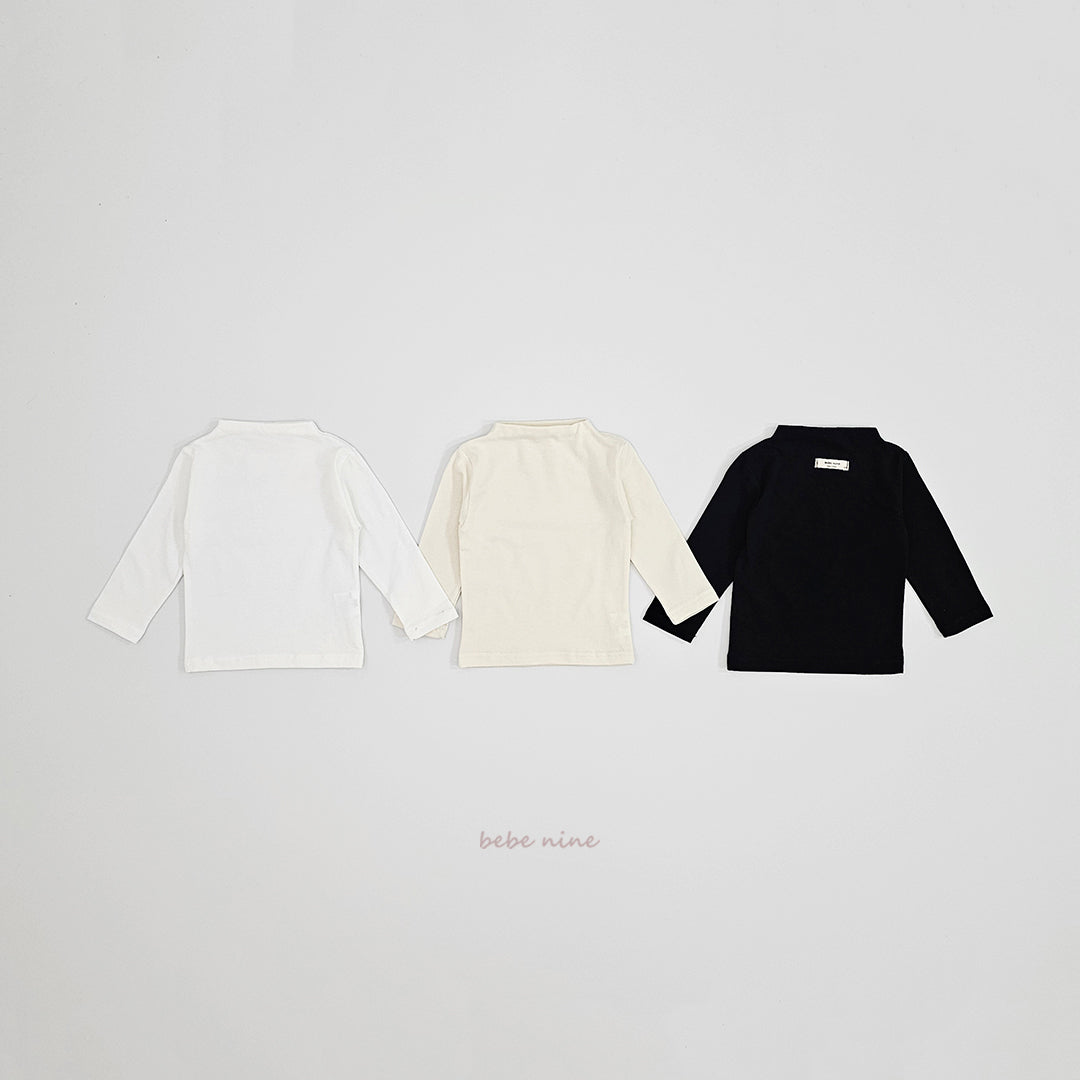 韓國童裝 25秋| BN25344 SOFT MOCK NECK TEE
