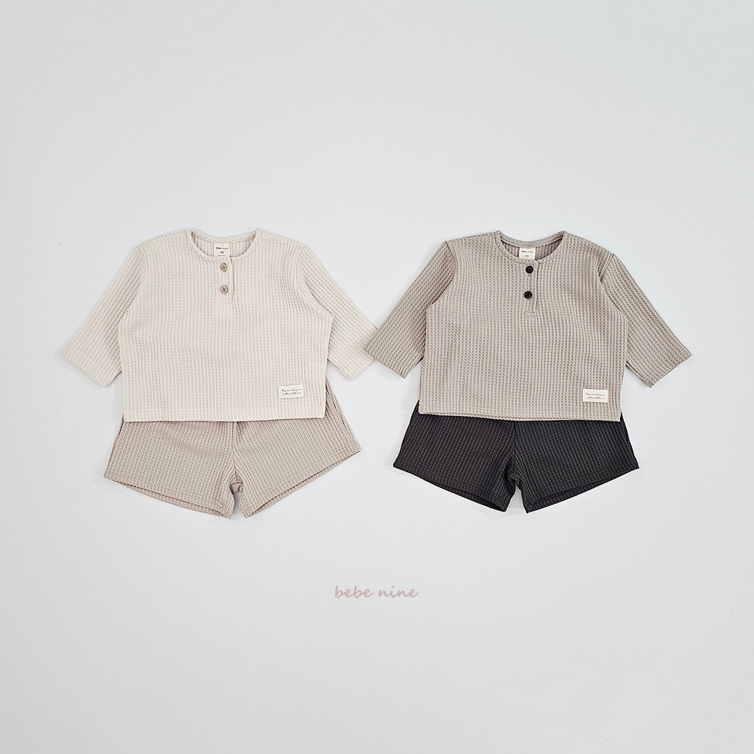 韓國童裝 25秋| BN25370 SANDY WAFFLE SET