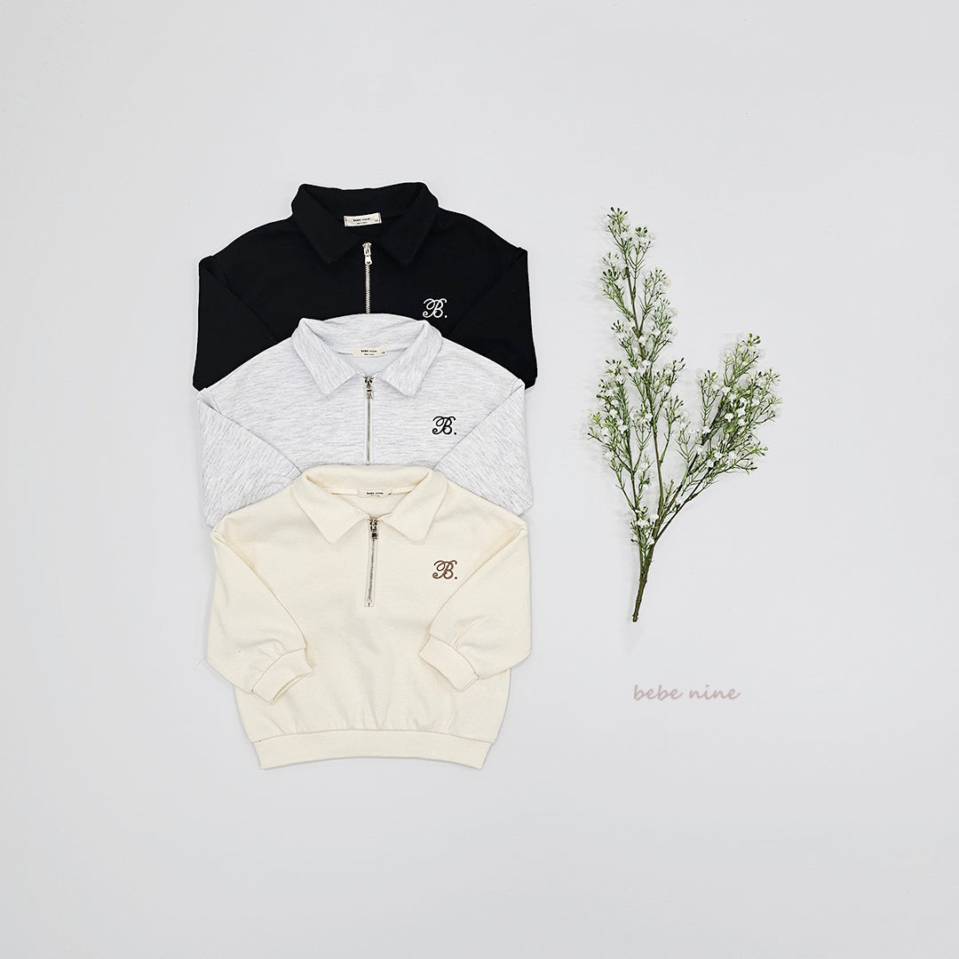韓國童裝 25秋| BN25330 NINE HALF-ZIP SWEATSHIRT (MTM)