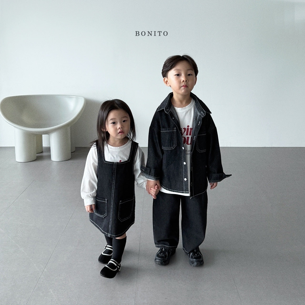 韓國童裝 25秋| BT25310 OPS 牛仔吊帶裙 (70-140CM)