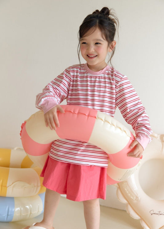 韓國童裝 26夏| DD06 Striped Rash Guard Tee (75-140cm)