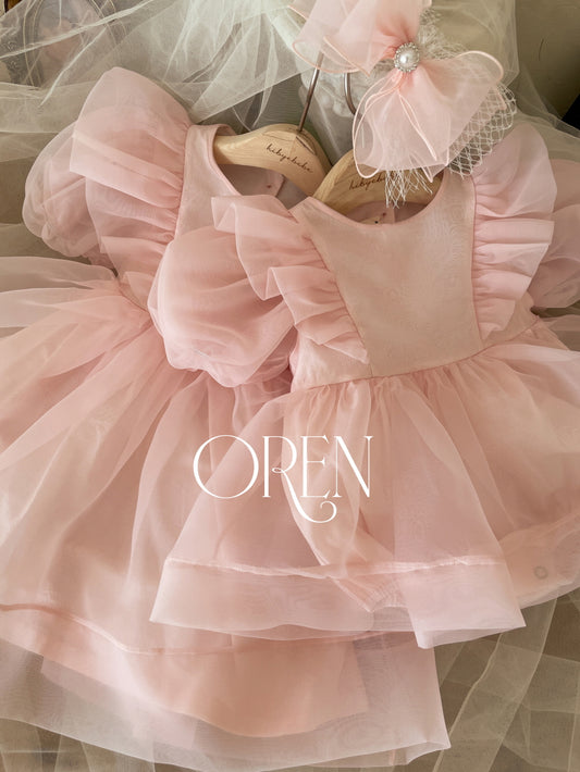 現貨▷ 韓國童裝 25夏 | OR252018 INES BABY SUIT - PINK (~90CM, 13KG) 百日/一歲之選