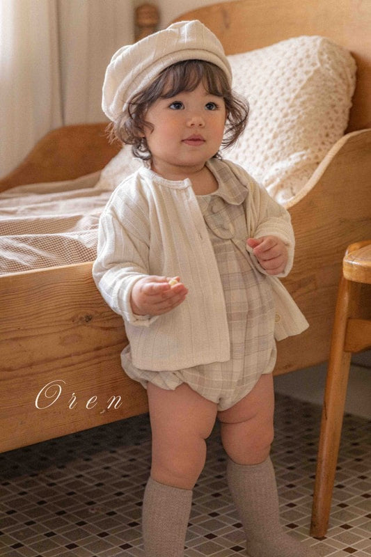 現貨▷ 韓國童裝 OREN Cardigan + Beret Set
