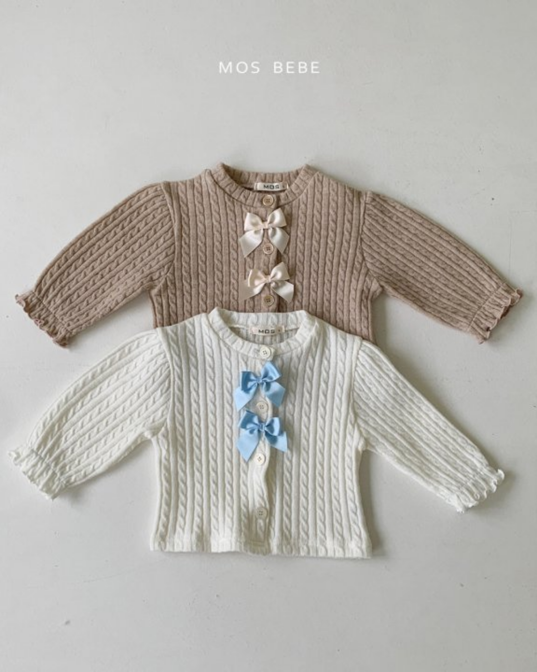 現貨▷ 韓國童裝 25春 | MS25111 RIBBON CARDIGAN (90-100)