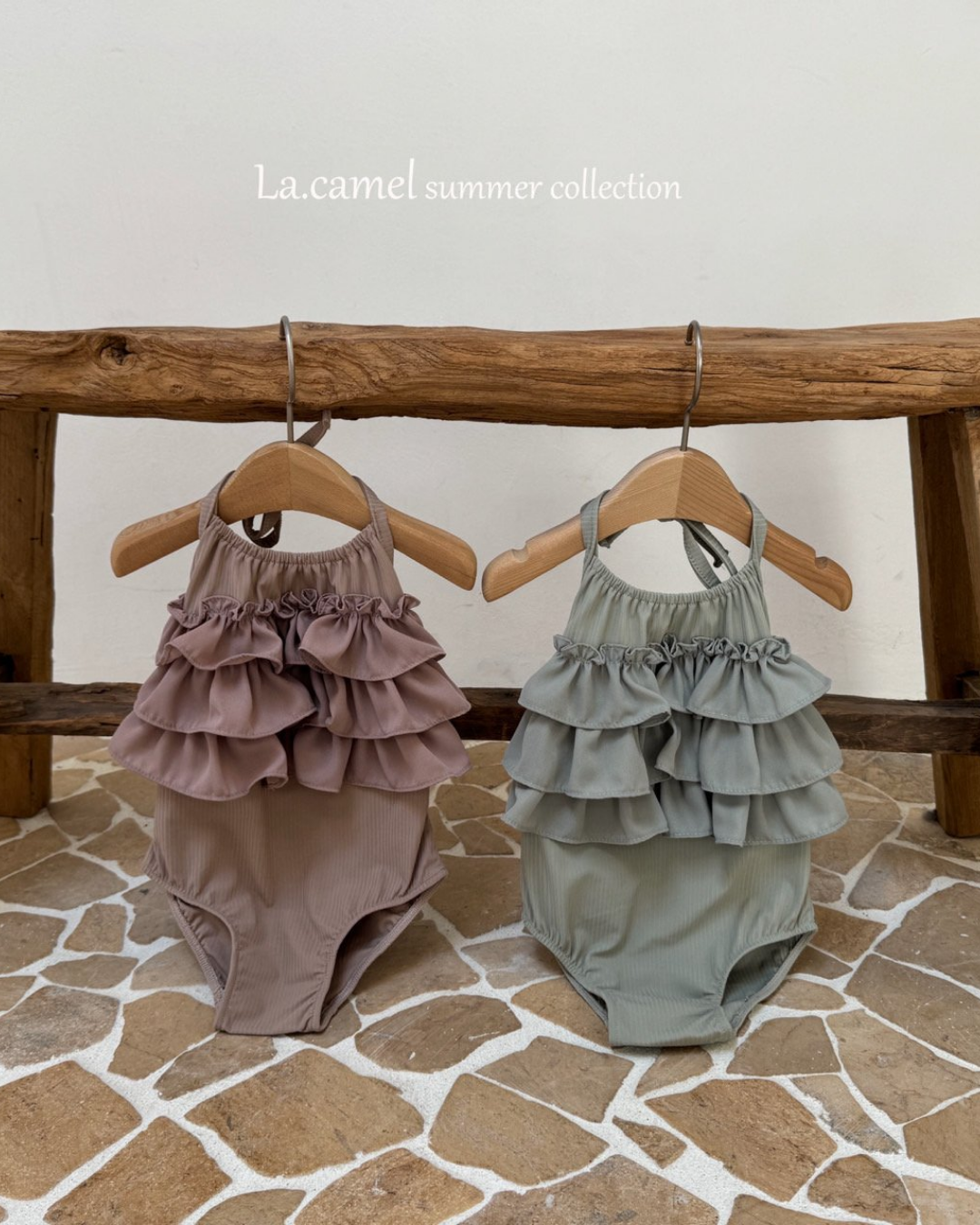 韓國童裝 Swimwear🩱🛟 La.Camel Frill Swimsuit