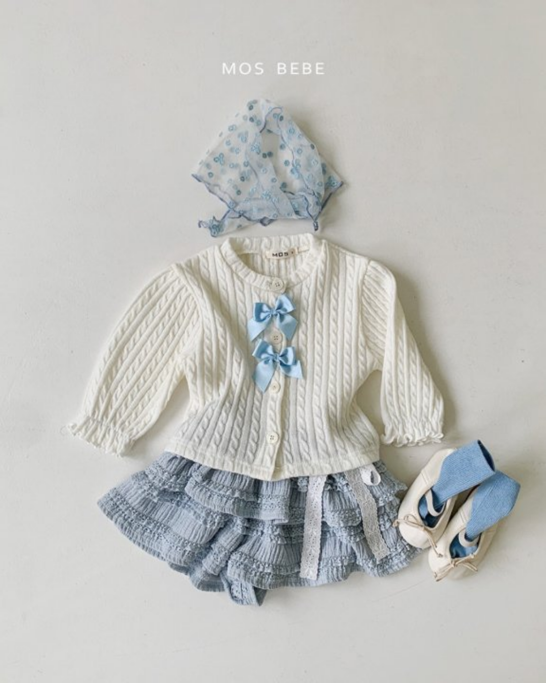 現貨▷ 韓國童裝 25春 | MS25111 RIBBON CARDIGAN (90-100)
