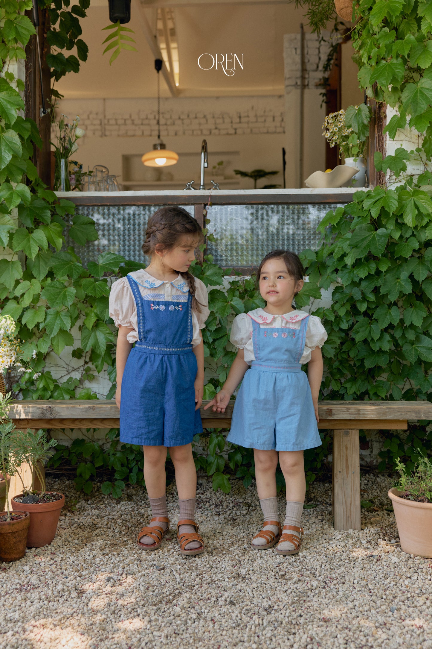 韓國童裝 26夏| OR81 Soleil Denim Overall 索雷伊牛仔吊帶褲 (90-120)