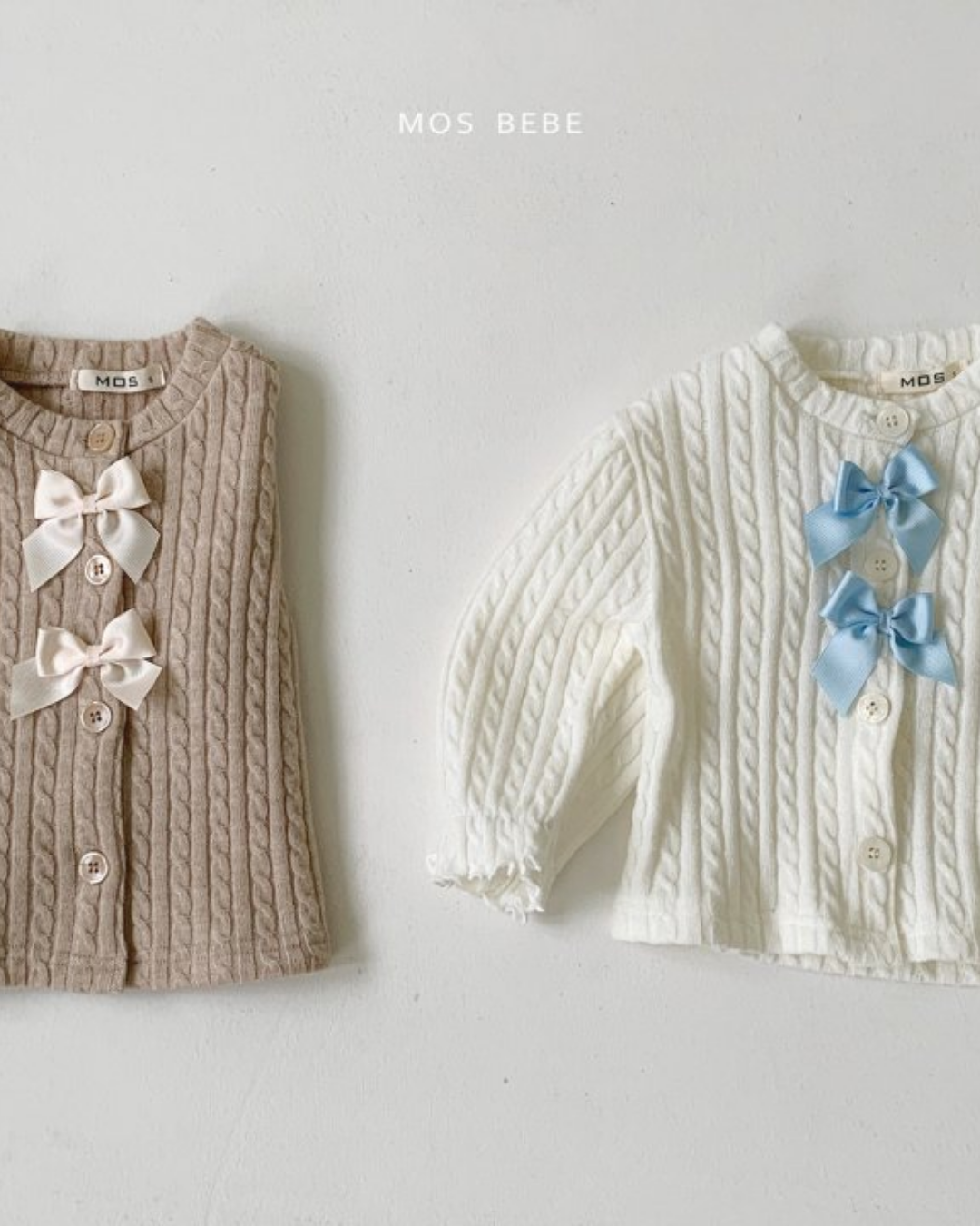 現貨▷ 韓國童裝 25春 | MS25111 RIBBON CARDIGAN (90-100)