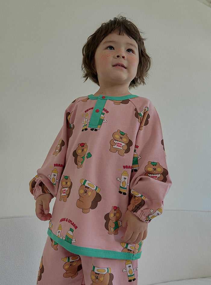 25FW 新款 室內服團購 (30/9截單) 無螢光長袖套裝(90-140) LS66