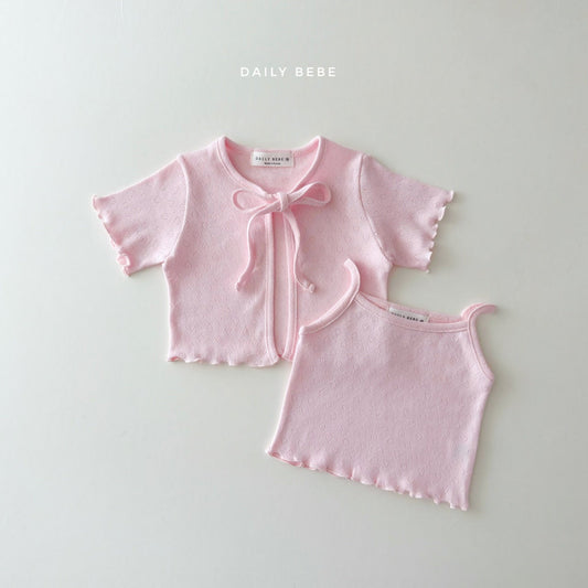 韓國童裝 26夏| DD11 Eyelet Cardigan Set (75-140cm)