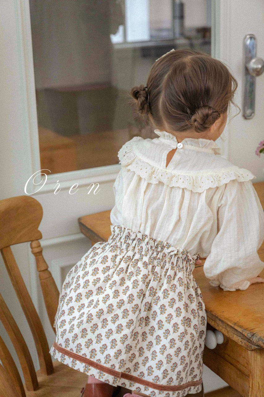 韓國童裝 25秋 | OR25343 Caramel Flare Skirt