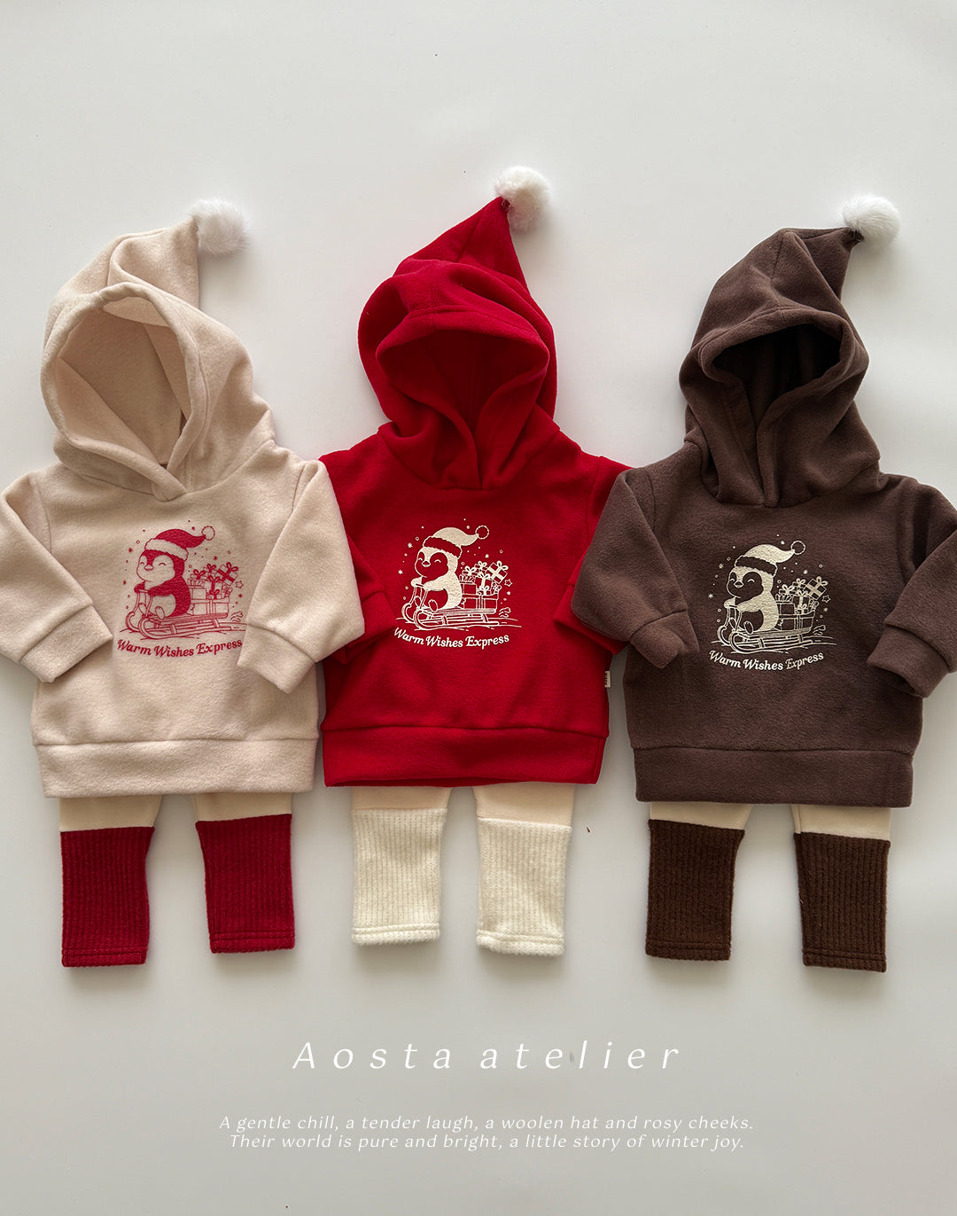 韓國童裝 25秋冬 | AO25450 Winter Penguin Hoodie