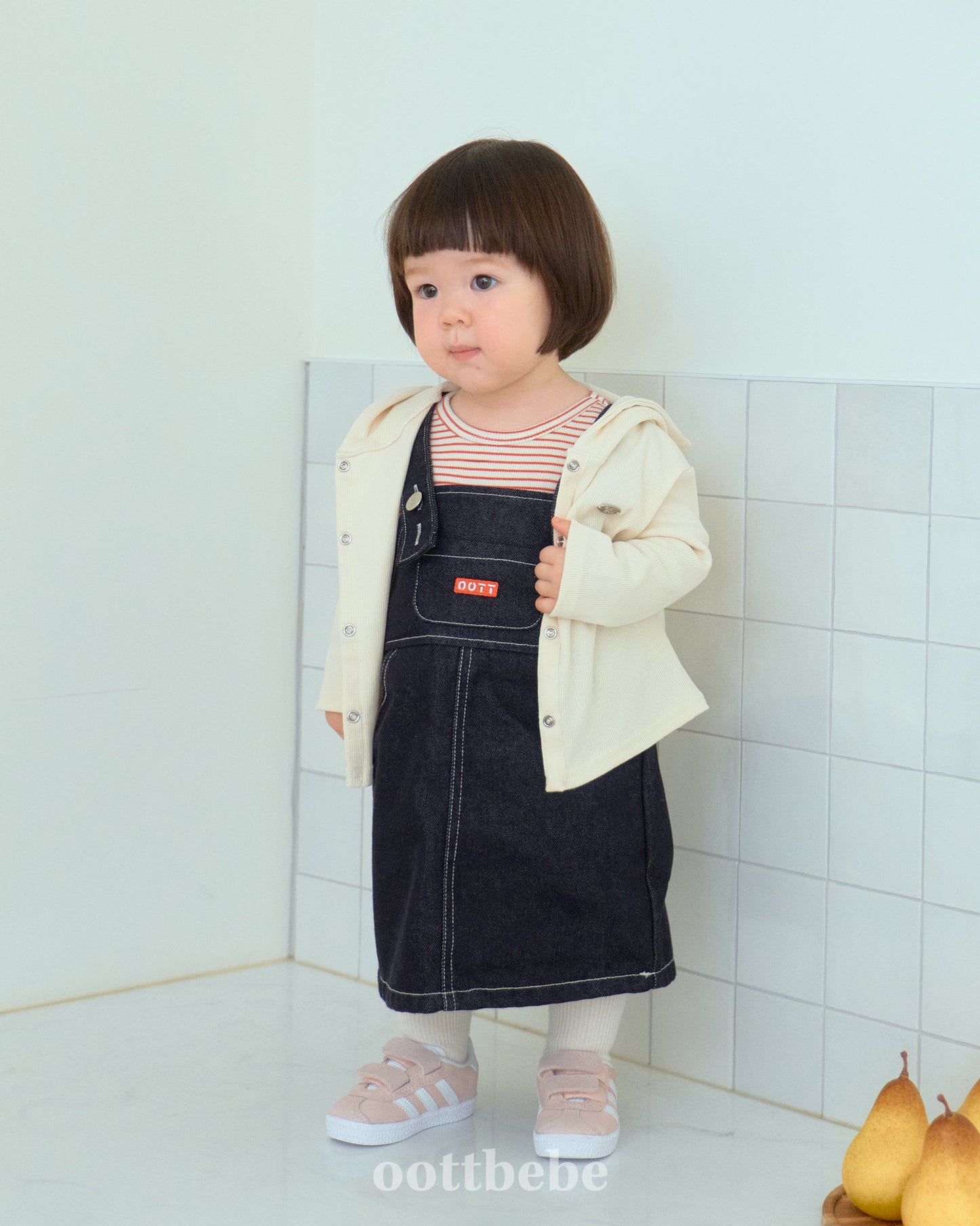 韓國童裝 | OT25321 Tee and Cardigan 2 set