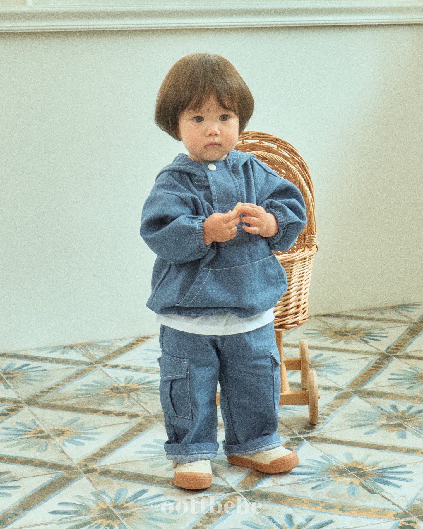 韓國童裝 | OT25366 Denim Top