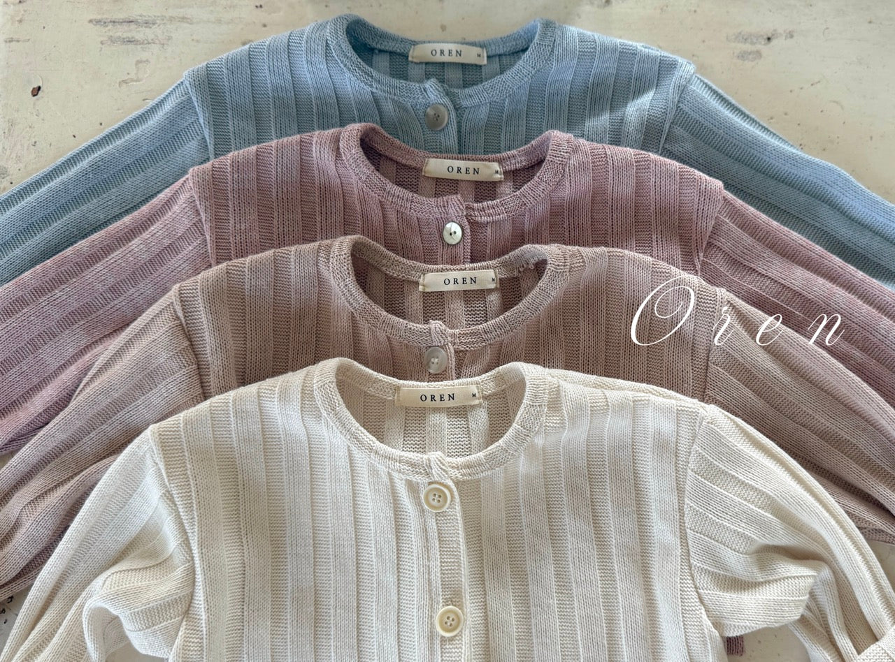 韓國童裝 25秋 | OR25322 Cardigan + Beret Set