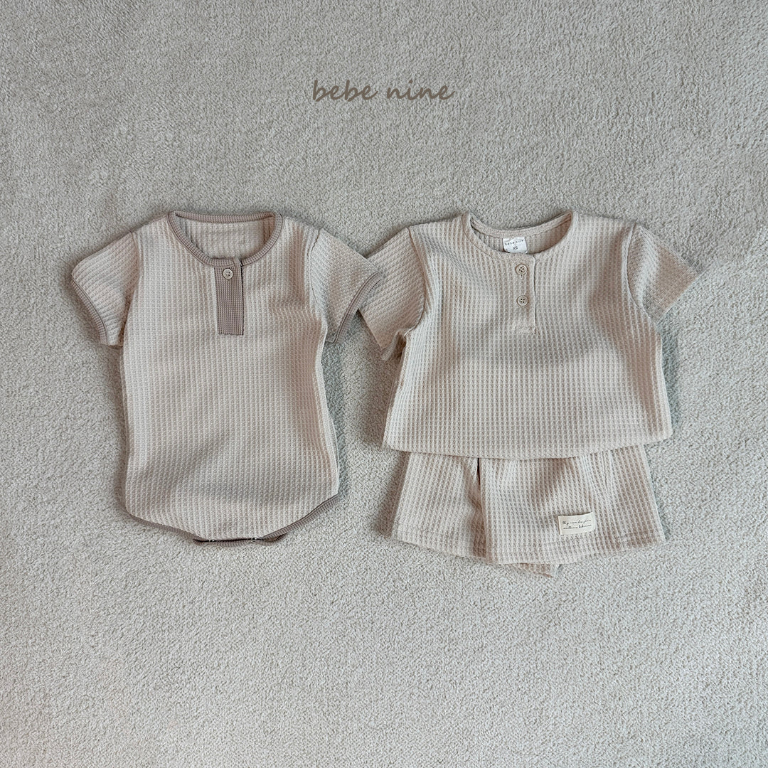 韓國童裝 25夏| BN2532 Creamy Waffle Set (Baby & Kids) #同品牌4件85折