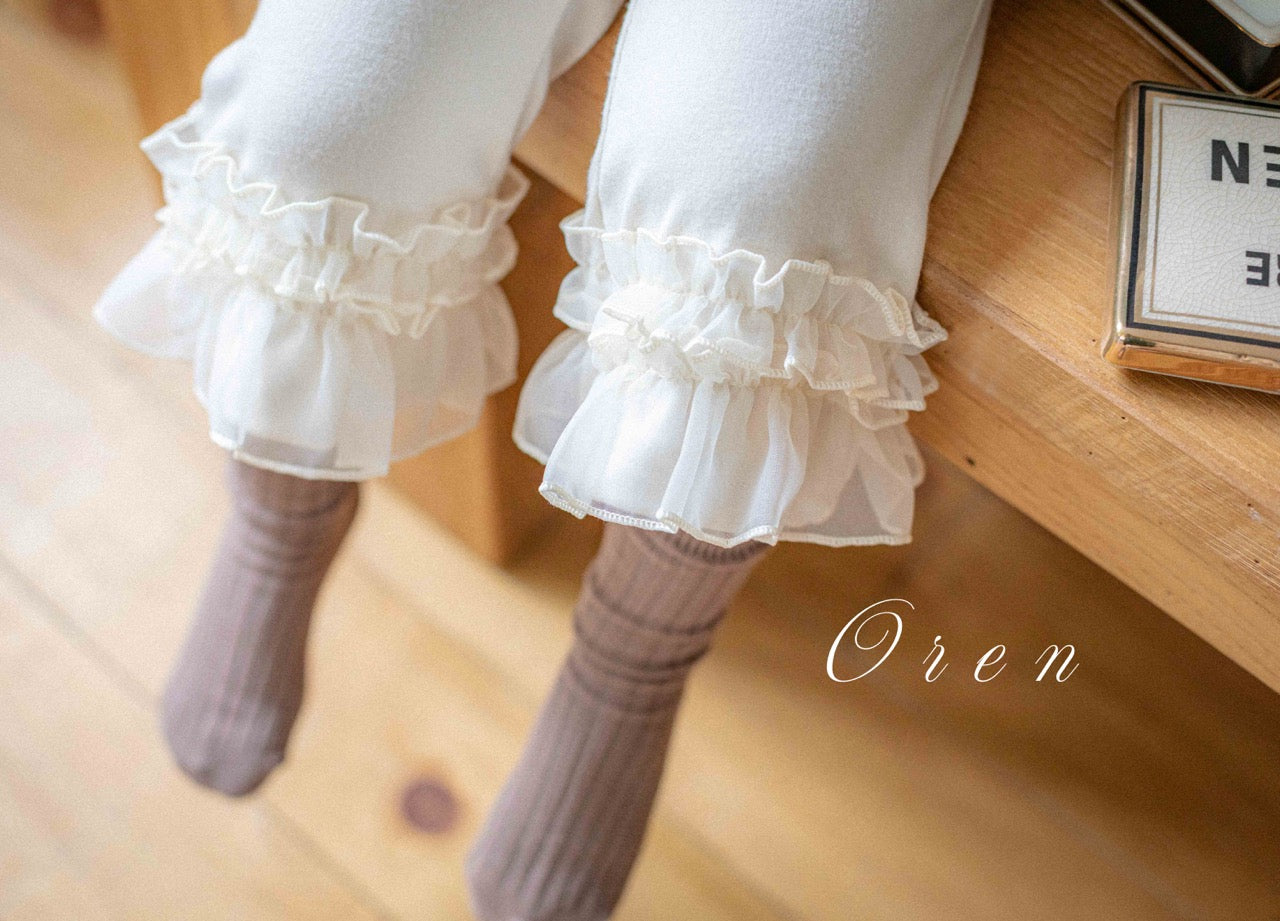 韓國童裝 25秋 | OR25328 Rosy Frill Blouse/Pants/Set