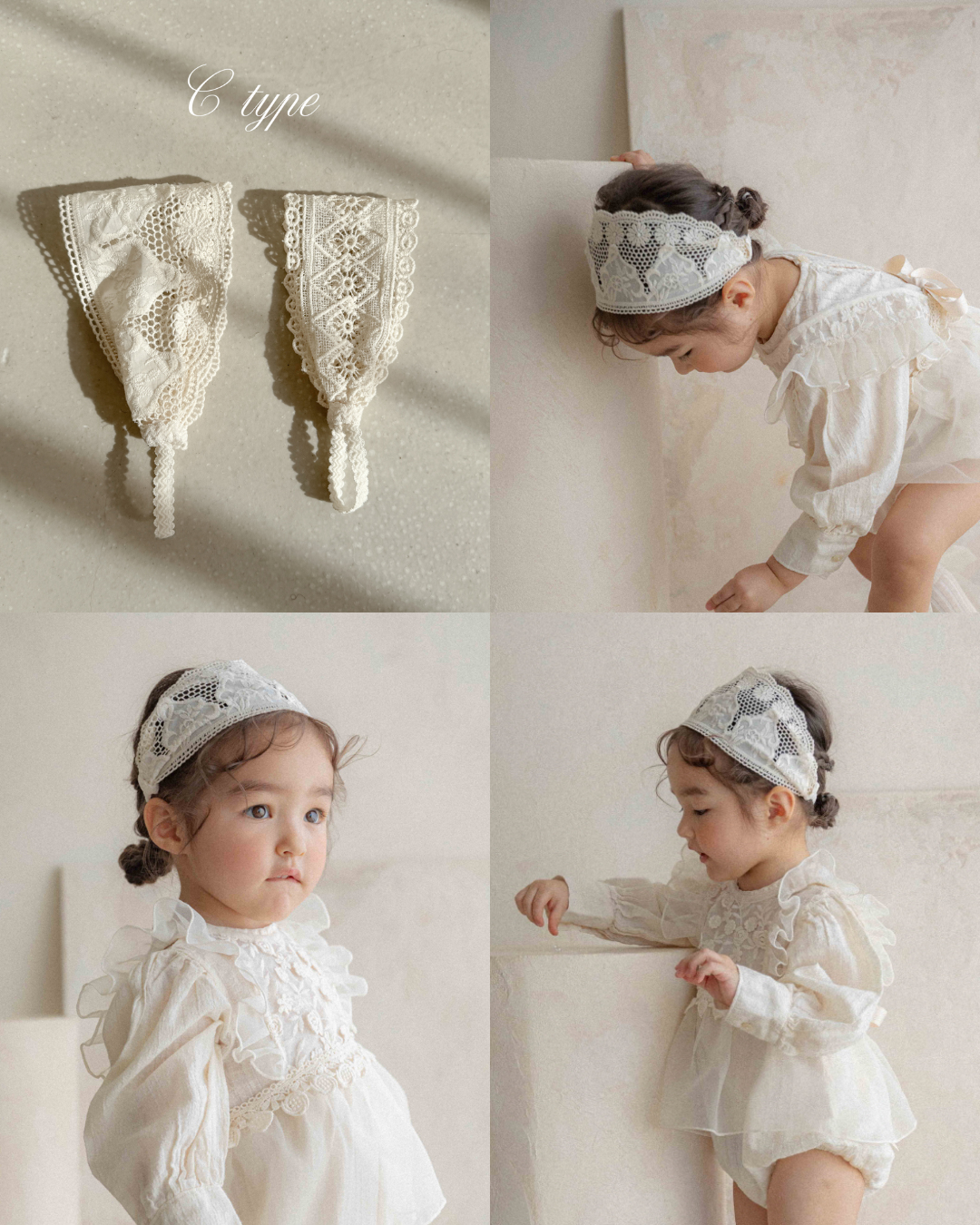 現貨▷ 韓國童裝 25春 | OR251699 LACE HAIRBAND SET