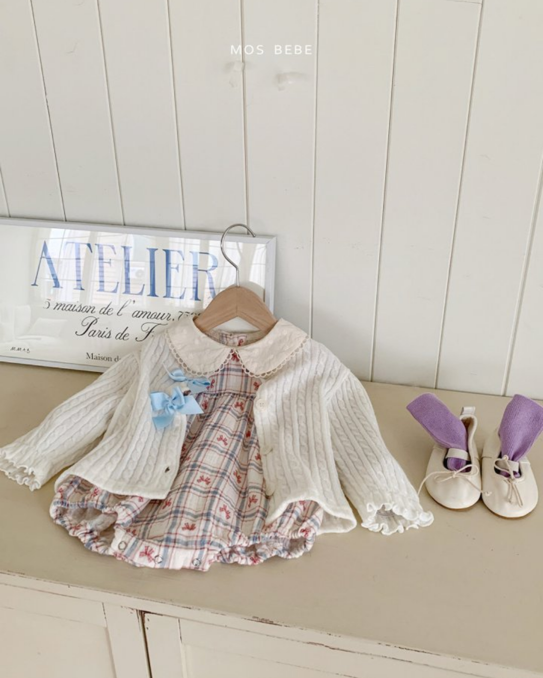 現貨▷ 韓國童裝 25春 | MS25111 RIBBON CARDIGAN (90-100)