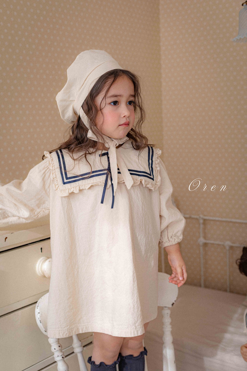 韓國童裝 26春 | OR63 Milk Sailor Kids Dress (85~120cm)