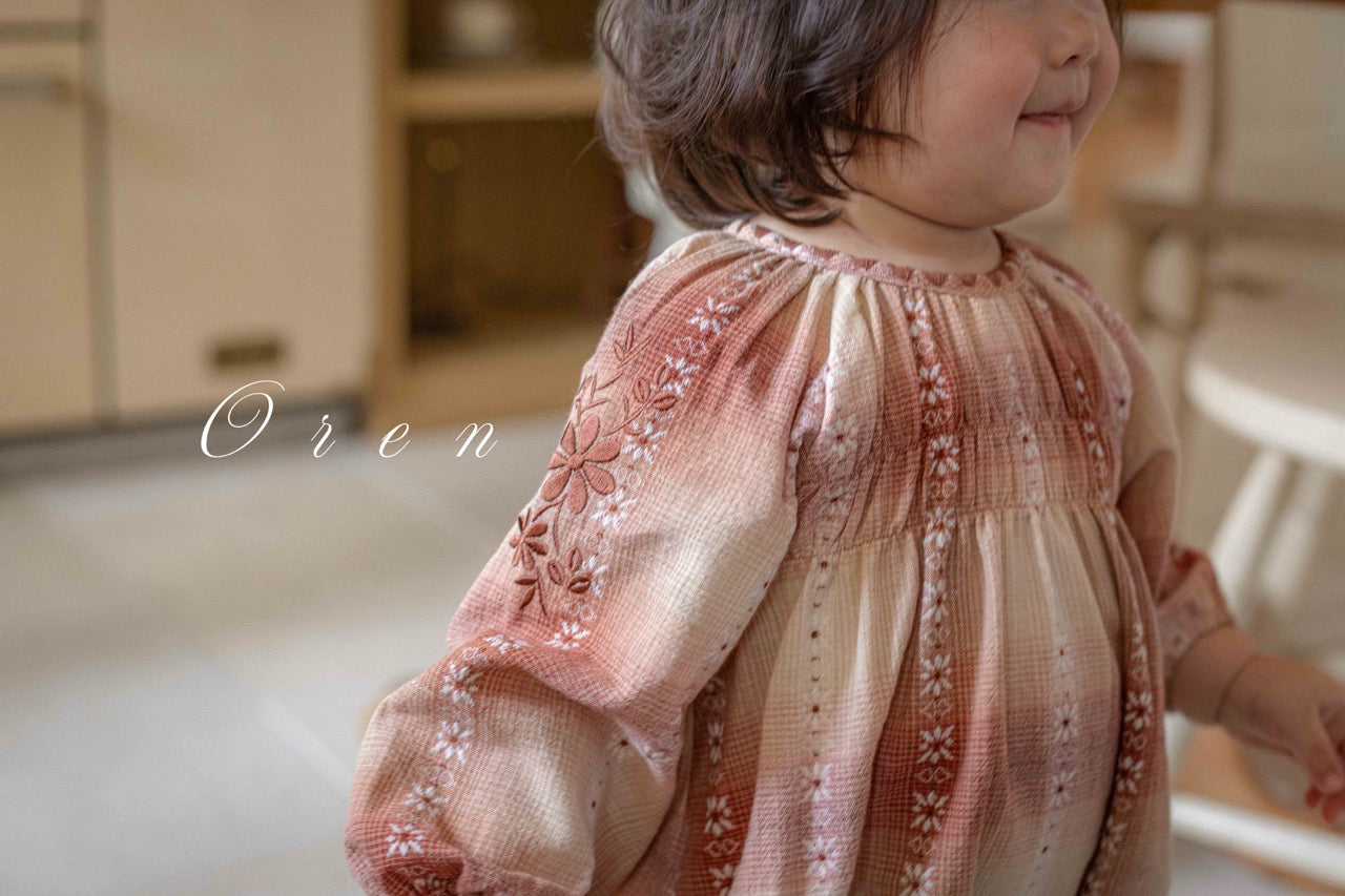 韓國童裝 25秋 | OR25332 Autumn Mellow Check Baby Suit