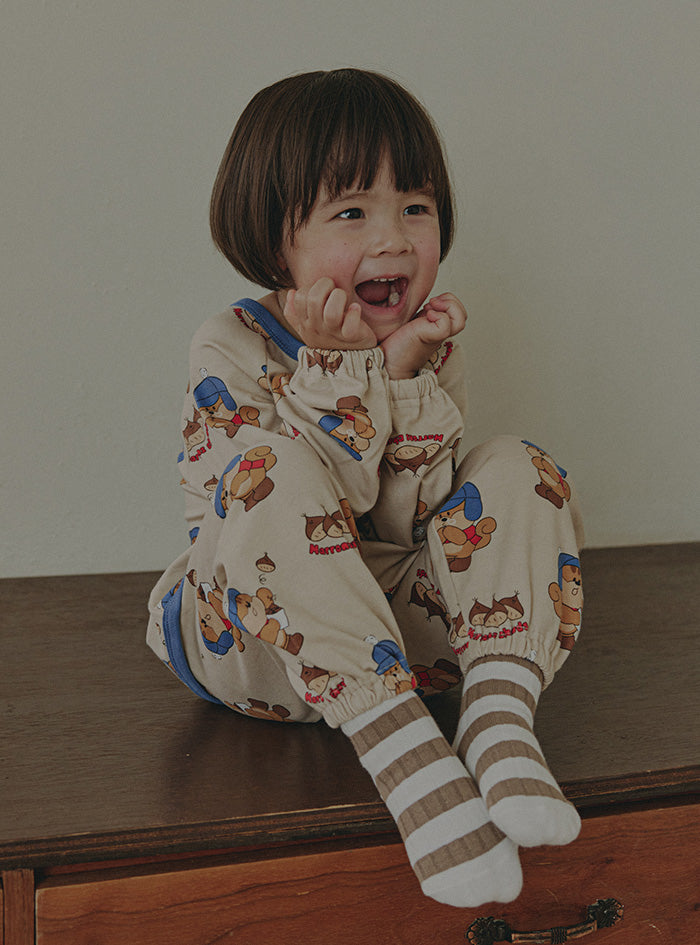 25FW 新款 室內服團購 (30/9截單) 無螢光長袖套裝(90-140) LS71